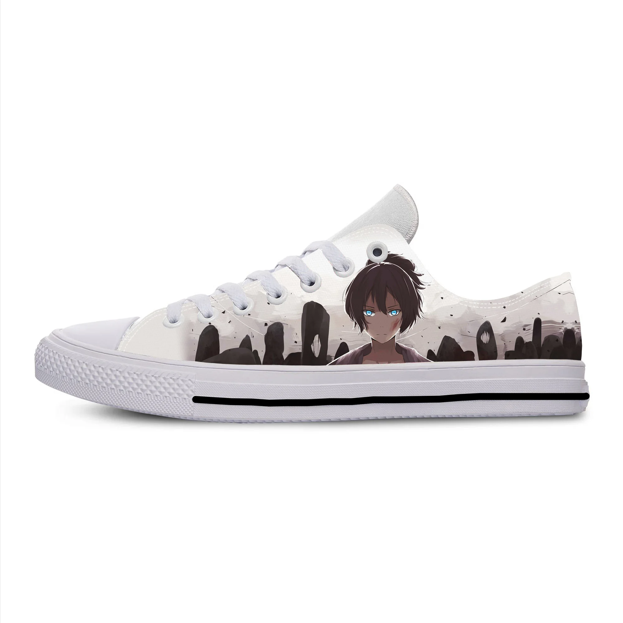 Hot Cool Summer Japanese Manga Cartoon Noragami Yato Fashion Casual Latest Shoes Low Top Men Women Sneakers Classic Board Shoes