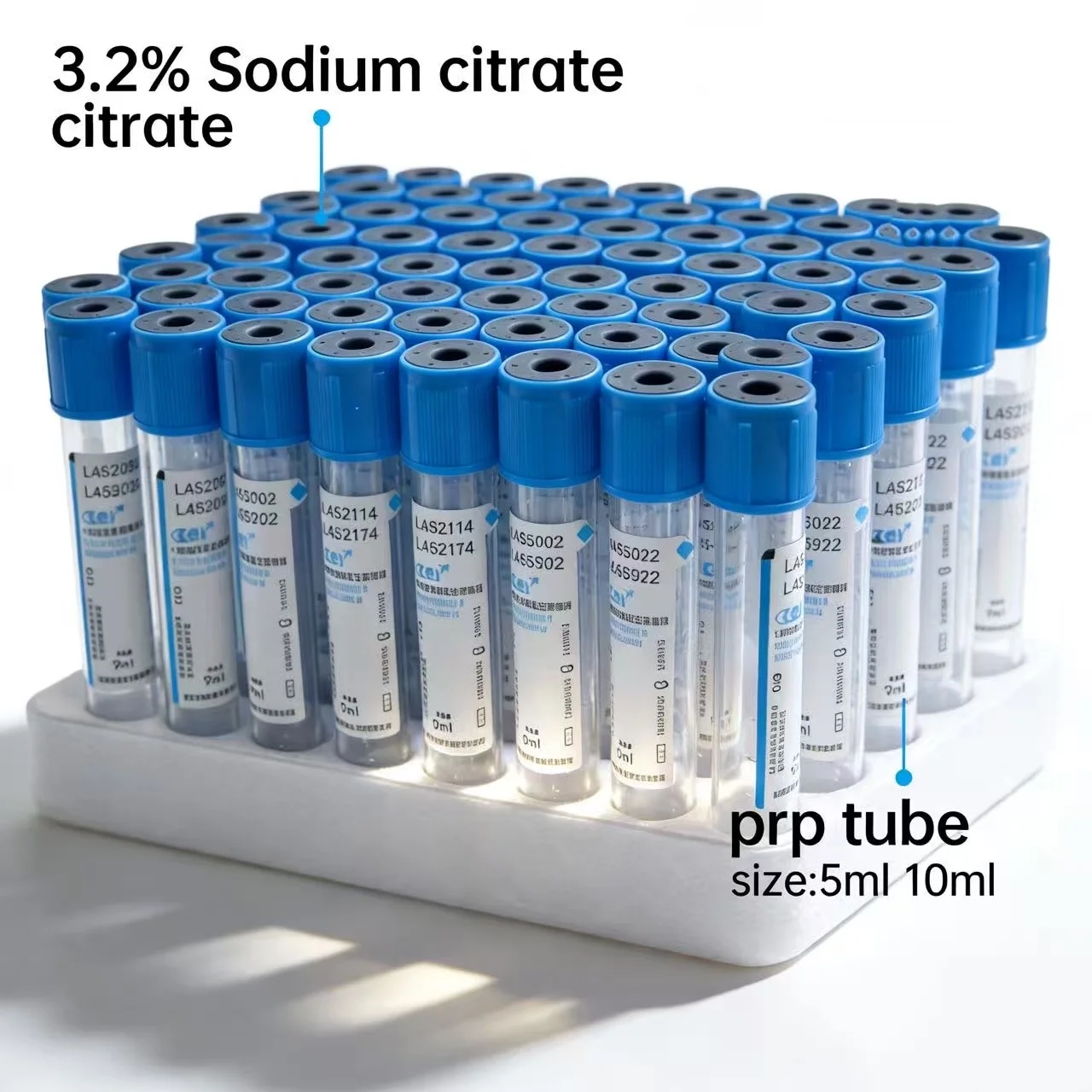 

5ml/10ml Disposable Vacuum Blood Collection Tube 3.2% Sodium Citrate PT Tube Sterile Blood Test Tube prp tube Lab Consumables