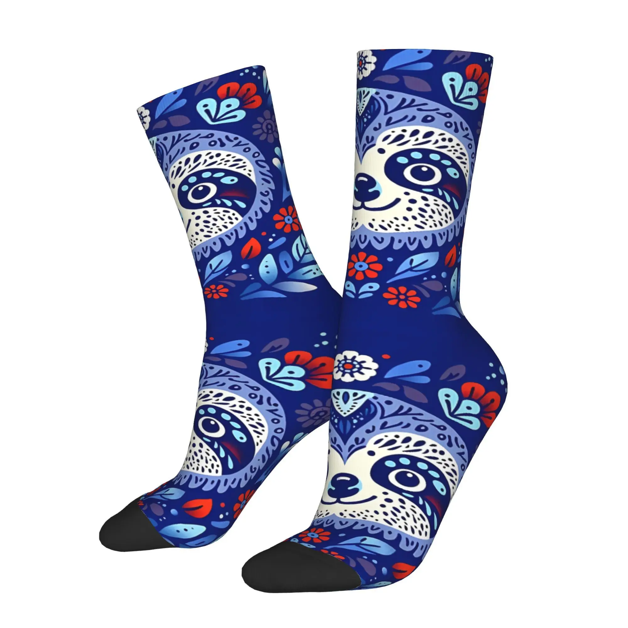 

Flowers And Sloth Socks Male Mens Women Summer Stockings Printed