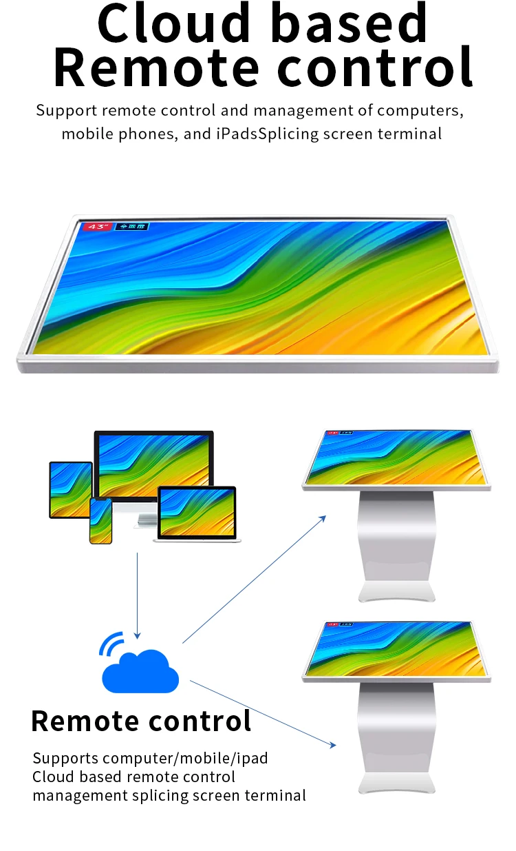 Chiosco touch screen digitale per segnaletica con display LCD interattivo per biblioteca informativa da 22 pollici per interazioni cliente