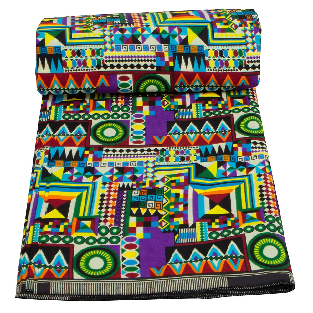 

2025 New Arrival Kente fabric African Wax Fabric 100% Cotton Nigeria Ankara Wax Fabric Batik Dutch High Quality Sewing Cloth