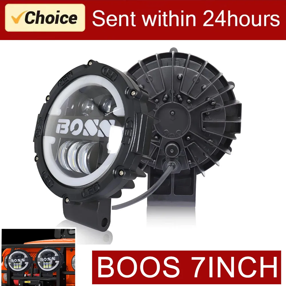 

Цена по прейскуранту завода-изготовителя, 7-дюймовая рабочая лампа BOSS, полевая светодиодная прожекторная рабочая лампа DRL, водонепроницаемая 7 дюймов для фар Jeeps Halo