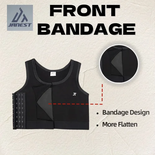 Imagen 2 del producto Carpeta de pecho, carpeta ajustable, carpeta de pecho plana, hebilla lateral, deportes, Tansgender, Tomboy, Top S-6XL