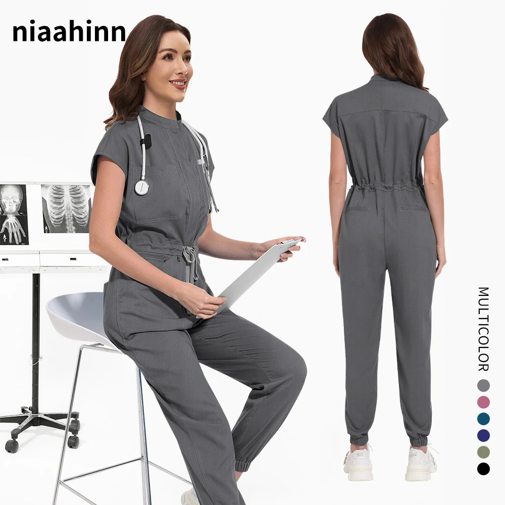 

Рабочая униформа фармацевта, оптовая продажа, комбинезоны для бега, женский костюм доктора, женская летняя мода, скрабы для домашних животных, рабочая одежда