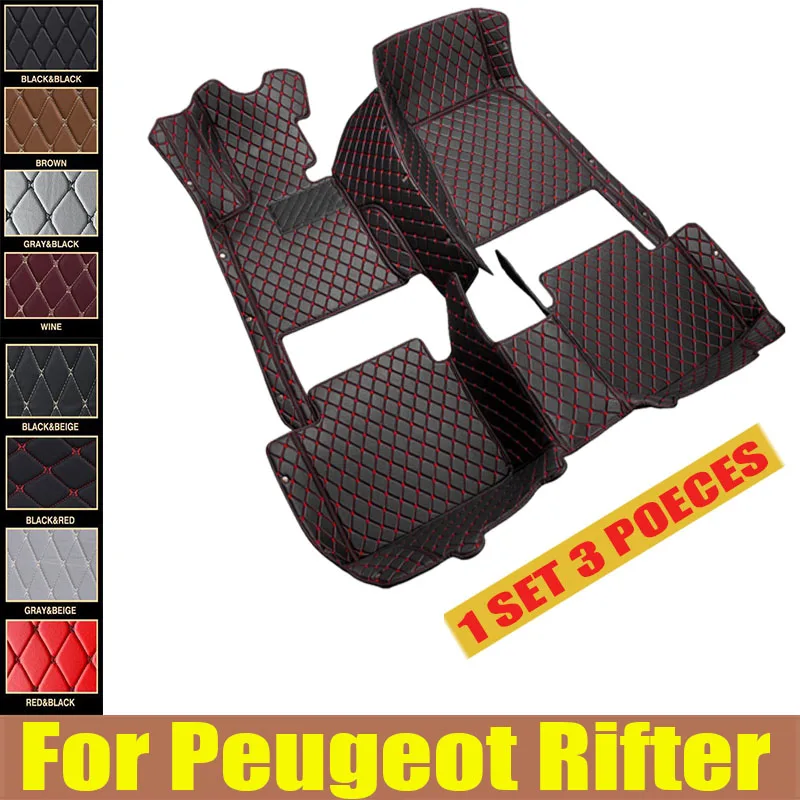 

Car Floor Mats For Peugeot Rifter K9 2019 2020 2021 2022 5seat Passenger Versions Waterproof Car Carpet Foot Mat Car trunk mat