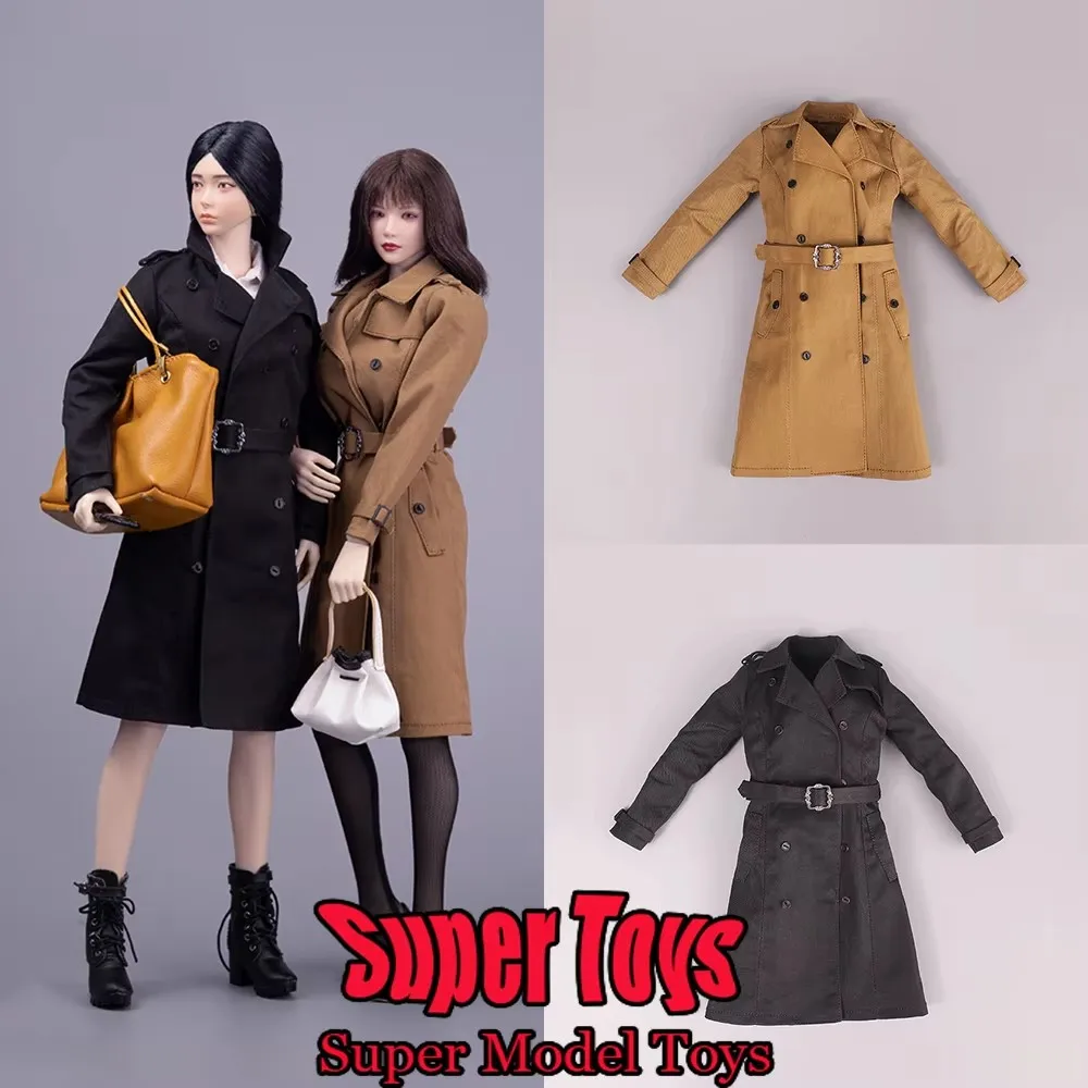 

В наличии CCN6023 Женская одежда солдата в масштабе 1/6, однотонная повседневная трендовая ветровка, пальто для 12-дюймовой экшн-фигурки куклы