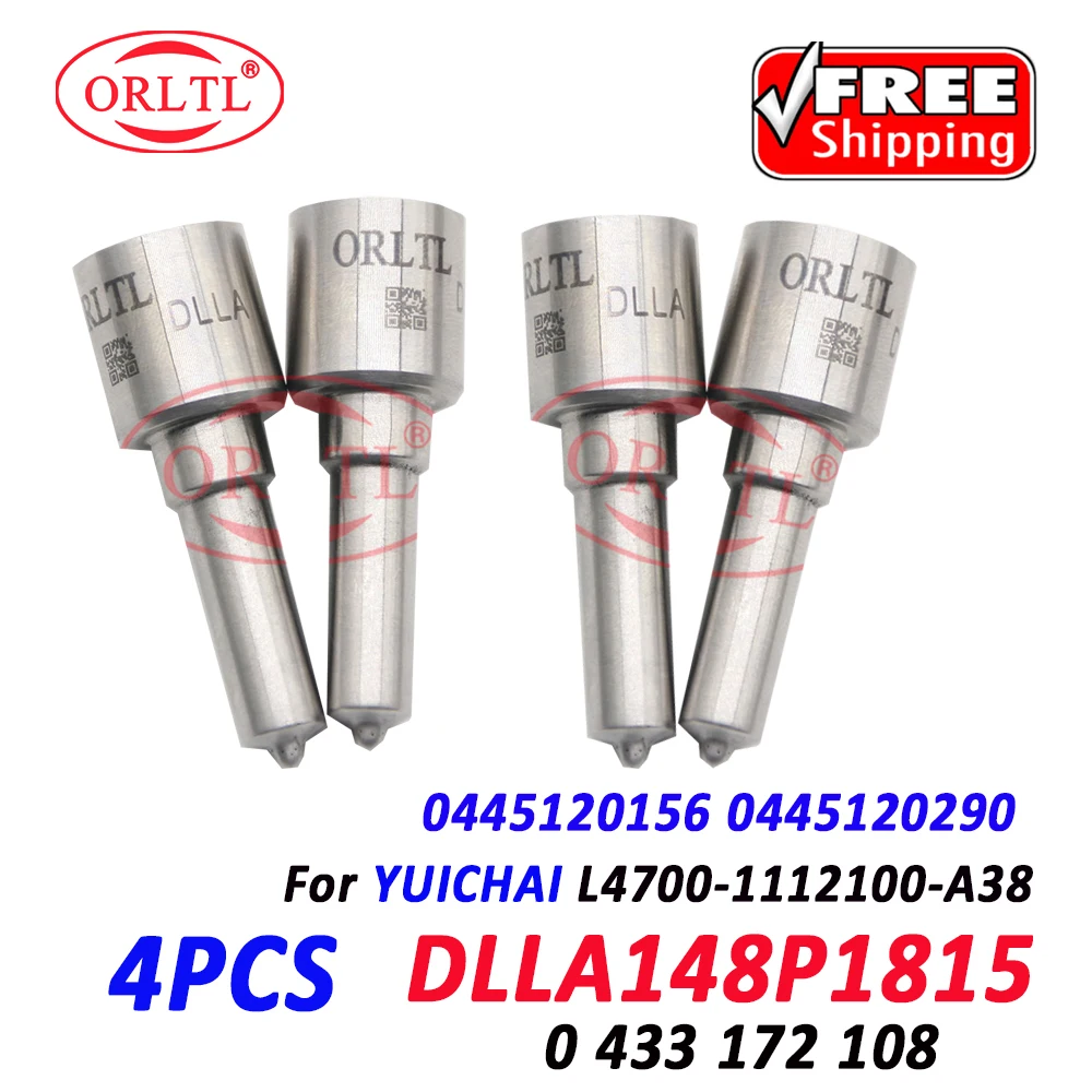 ORLTL 0445120156 0445120290 Nozzle DLLA148P1815 0433172108 Fuel Diesel Injector For YUICHAI L4700-1112100-A38 DLLA 148 P 1815