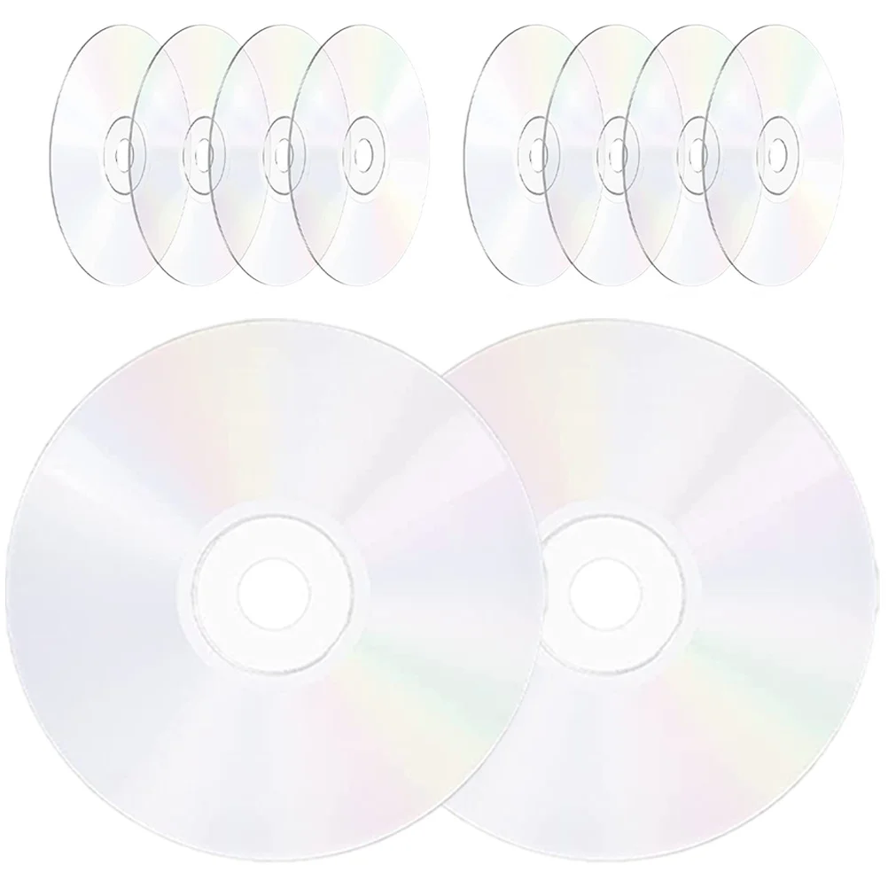10 pezzi dischi Cd per uso domestico fai da te bordi lisci materiale artigianale d'arte durevole e sicuro per dischi Cd Cds trasparenti per pittura fai da te
