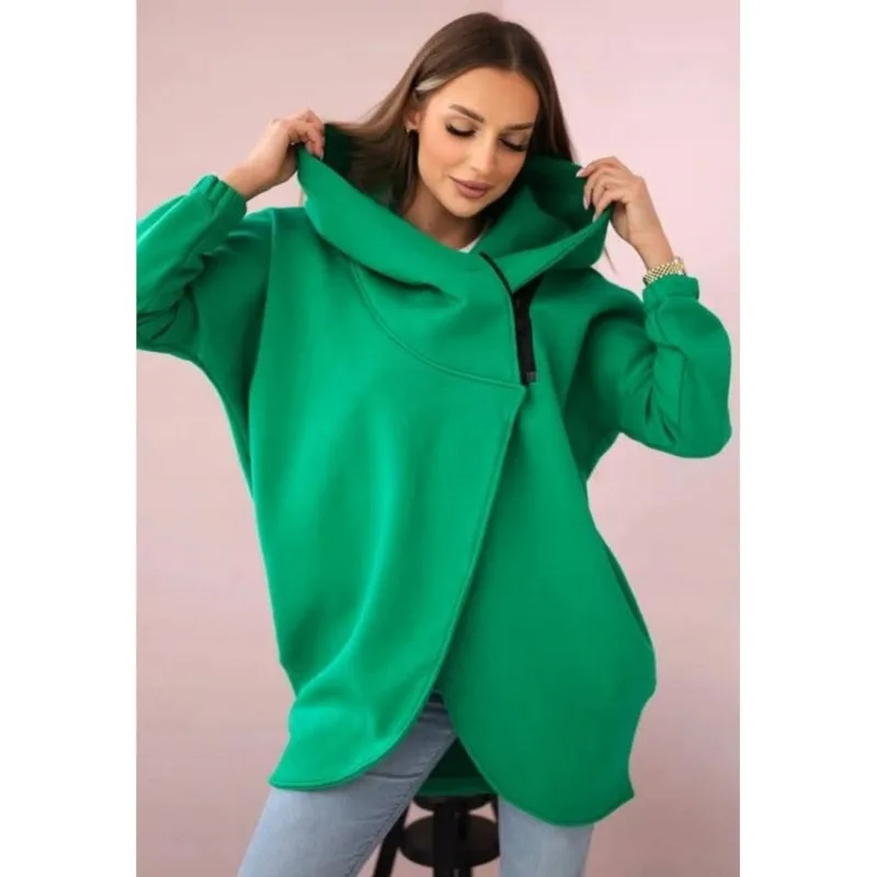 

Новые модные женские спортивные пальто, свободная бархатная толстовка с капюшоном на молнии и длинными рукавами, теплые и морозостойкие толстовки, пальто 202, осень-зима