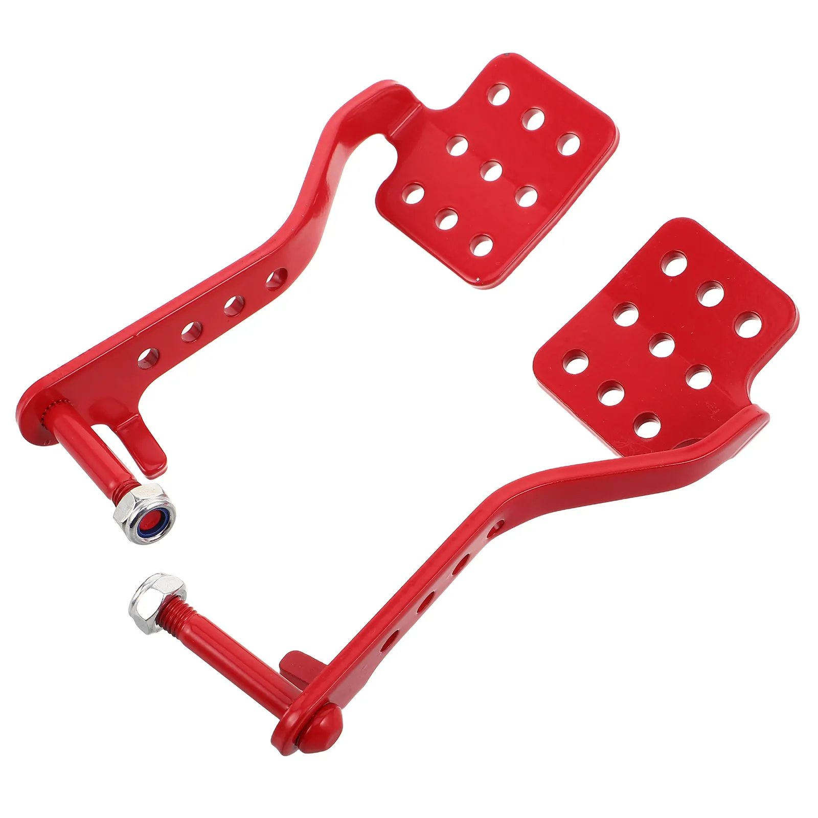 

1 set Metal Brake Throttle Pedal Kit For Go Kart Accessories Racing Modified Replacement Footrest Durable Foot Pedals Red