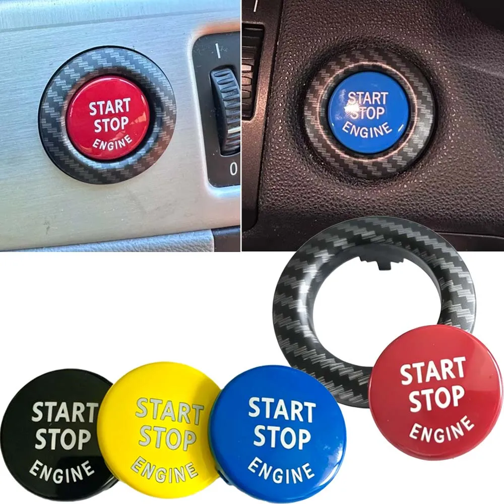 ABS Auto Start-Stopp-Motor-Druckknopf Ersatz-Abdeckring Passend für BMW 1 3 5 Serie X1 E87 E90 E91 E92 E93 E60 E84