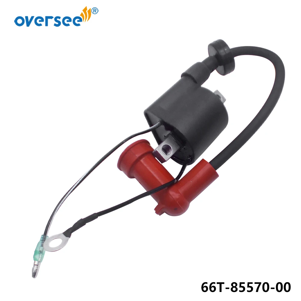 

66T-85570 Ignition Coil For Yamaha Outboard Motor 2T 40HP Hidea Seapro HDX 66T-85570-00;Parsun T40-05090100