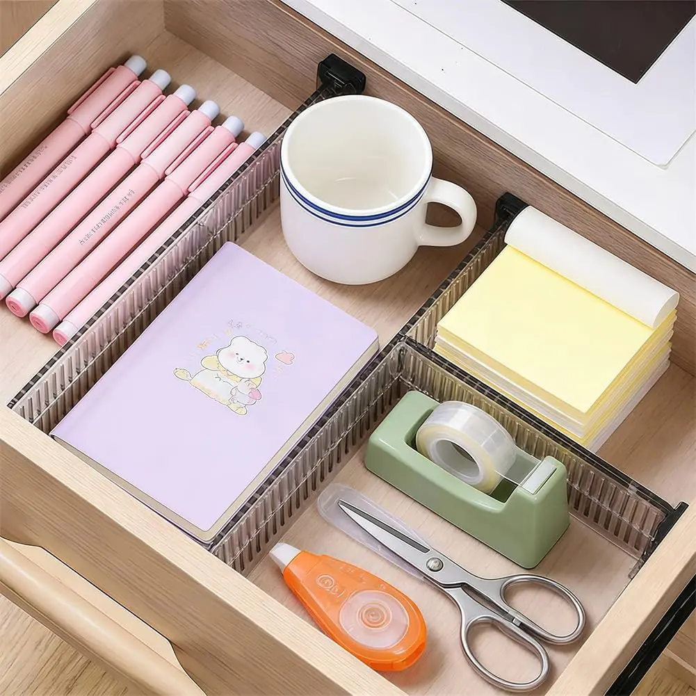 Adjustable Kitchen Drawer Dividers, Expandable Organizer for Dresser or Clothing Drawers, Deep Drawer Separators