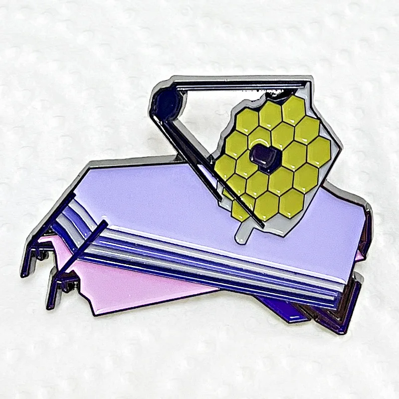 James Webb Space Telescope Pin Fashion Innovative New Science Astronomy Series Hollow Enamel Brooch Badge for Student Teacher