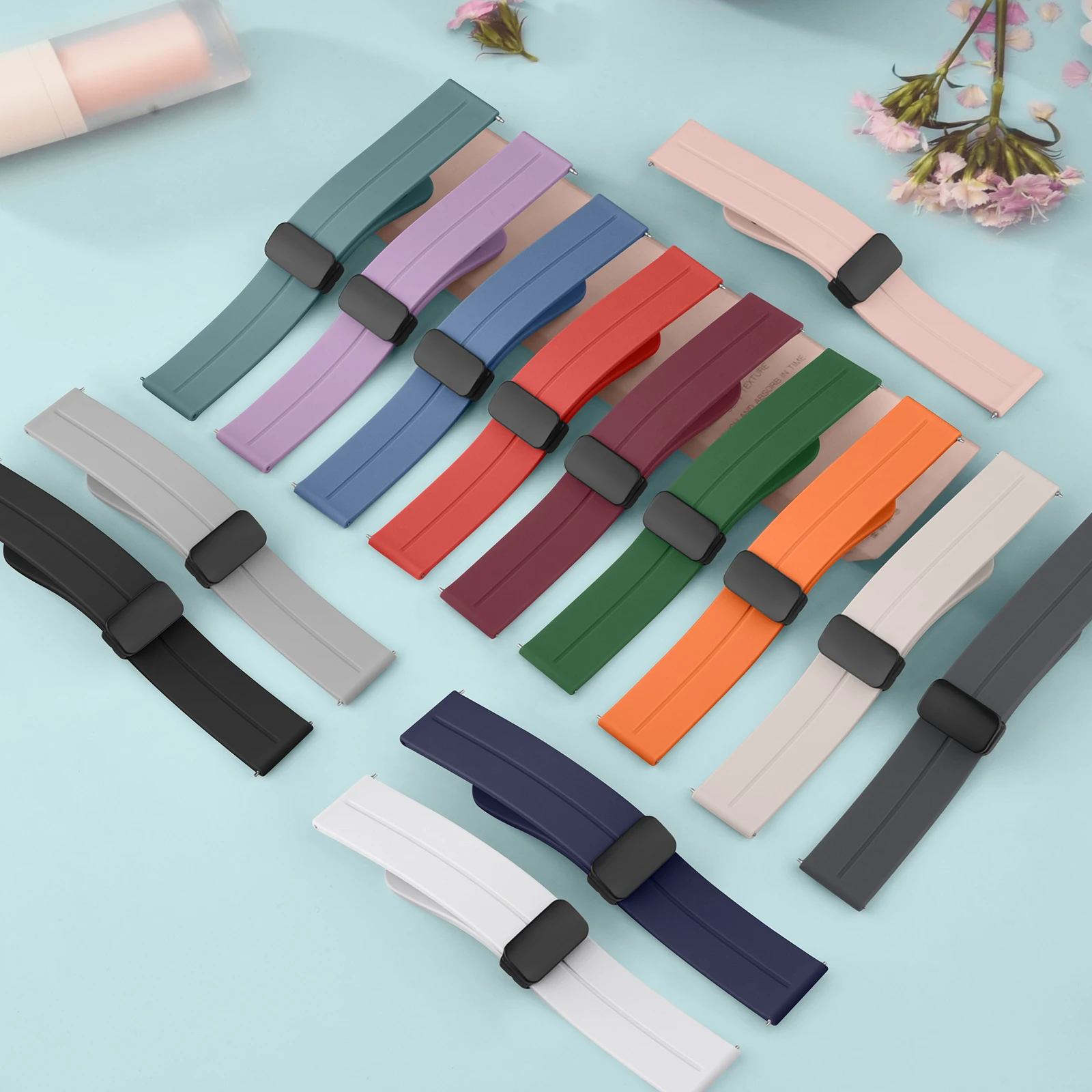 20mm Silicone Magnetic Strap For Amazfit GTR 42mm/GTS 3 2 e/Bip youth/Bip S Lite/Bip Pace Lite/Bip U/GTS 2 4 Mini/Bip 3 Pro Band