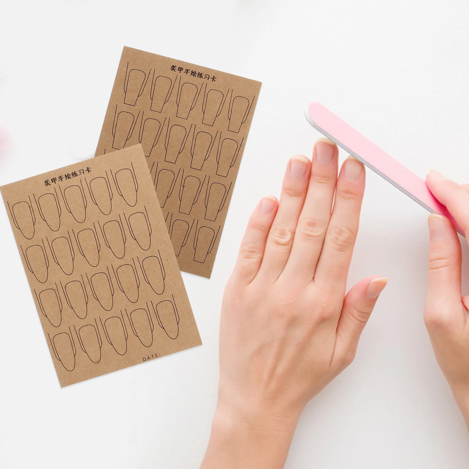 

1Set Double-Sided Nail Art Practice Paper Reusable Hand-Painting Sketch Pads for Beginners Professional Salon Nail Design