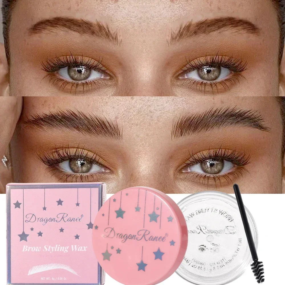 Gel coiffant pour les sourcils naturels, crème transparente longue durée avec pinceau, cosmétique imperméable à séchage rapide