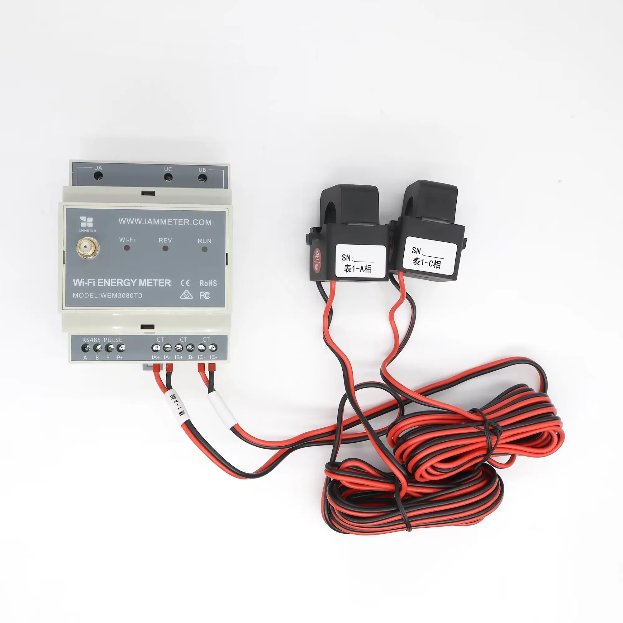 

WEM3080TD-150: трехфазный, трехпроводной, Delta System TCP/RTU Трехфазный счетчик энергии Wi-Fi