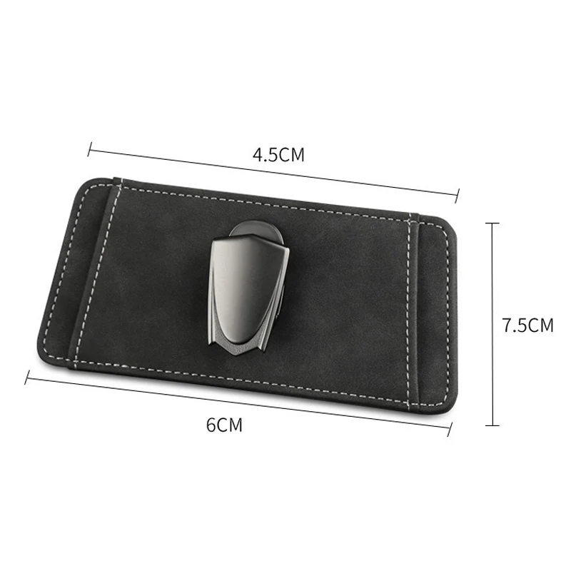 For Lexus Car Sunglasses Holder Car Magnetic Leather Clip Card Ticket Holder Auto Sun Visor Glasses Box Decoration Accessories