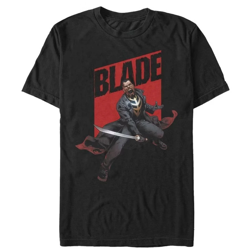 Camiseta Marvel Blade para hombre, camiseta holgada y transpirable para hombre y mujer