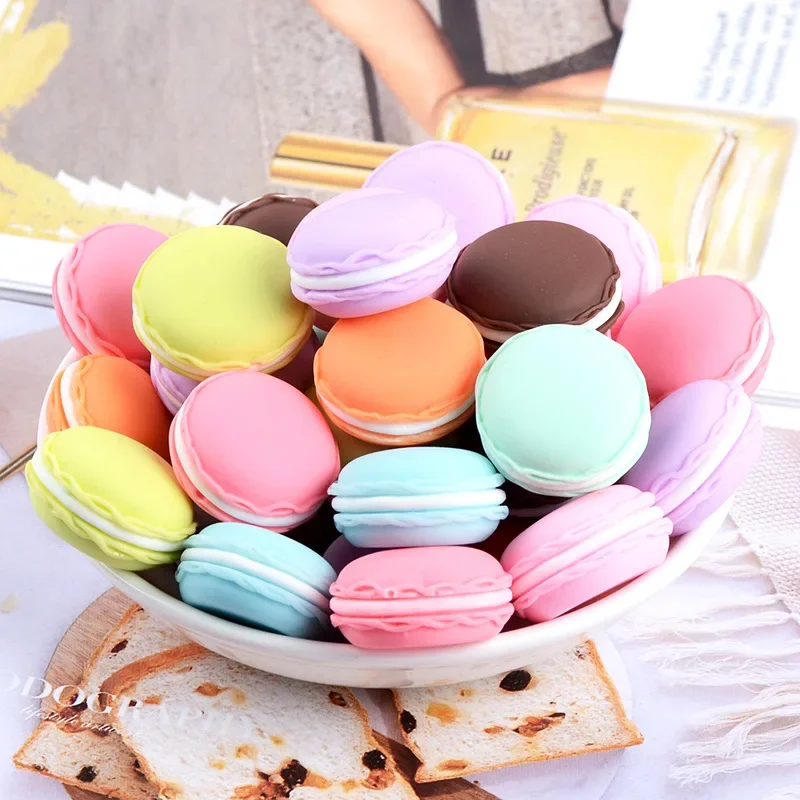 10 Pcs Resin Simulation Cartoon Macaron Cream Cake Dollhouse Decoration DIY Japanese Food Play Necklace Jewelry Accessories