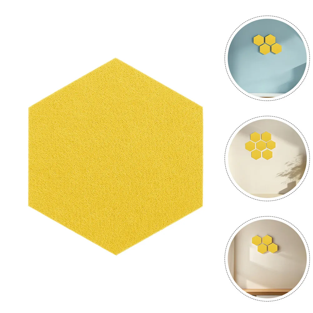 

20Pcs Hexagon Felt Soundproofing Panels Board Memo Wall Display Board Photo Organizer Wall Sound Proofing