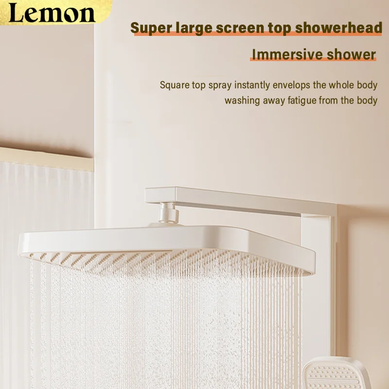 CHOOXIWU - Large storage table wall thermostatic shower shower set All copper shower household pressurized nozzle