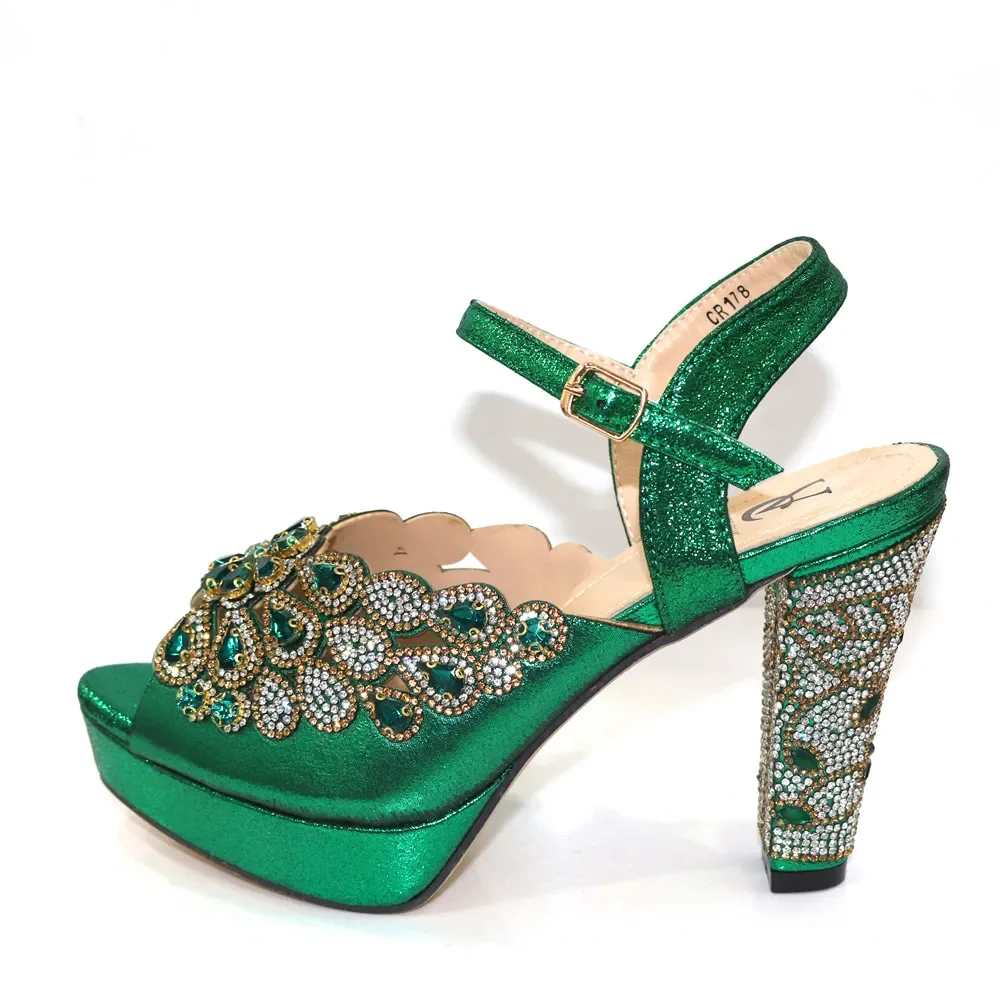 New Women Pumps New Shoes Sexy High Heels Ladies Party Stiletto 2021 Special Arrivals Wedding N.Green Color Nigeriain Shoes