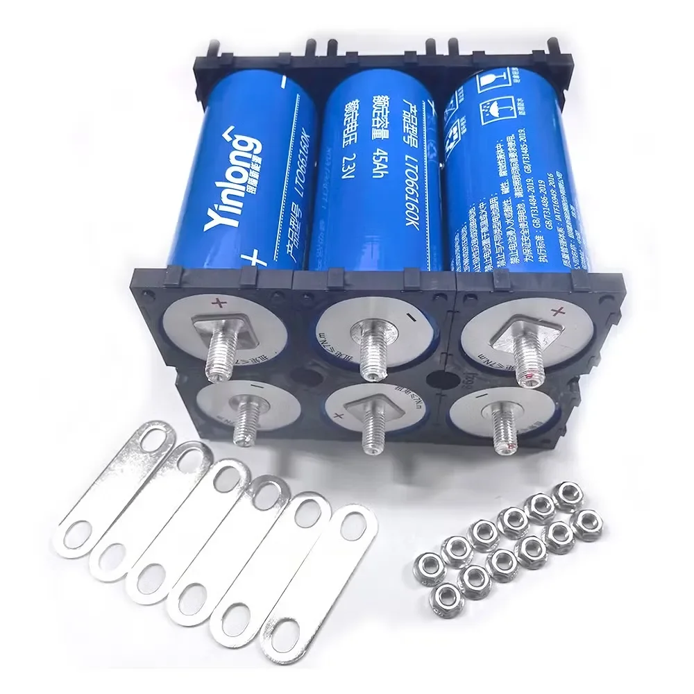 2.3V 45Ah LTO Battery 66160 Lithium Titanate Cell 10C Discharge Rechargeable for 12V 24V 48V DIY Energy Storage System
