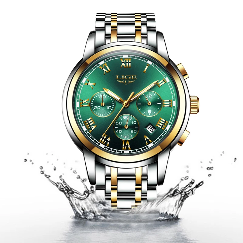 LIGE New Fashion Women Watches Ladies Top Brand Luxury Ladies Bracelet Watches Auto Date Waterproof Quartz Watches for Women+Box