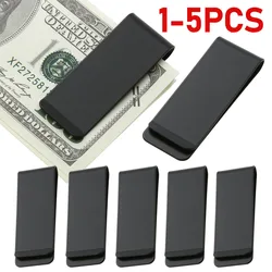 1-5pcs Stainless Steel Metal Money Clip Creative Banknote Clip Belt Clip Personality Bookmark Clips Wallet Ticket Folder