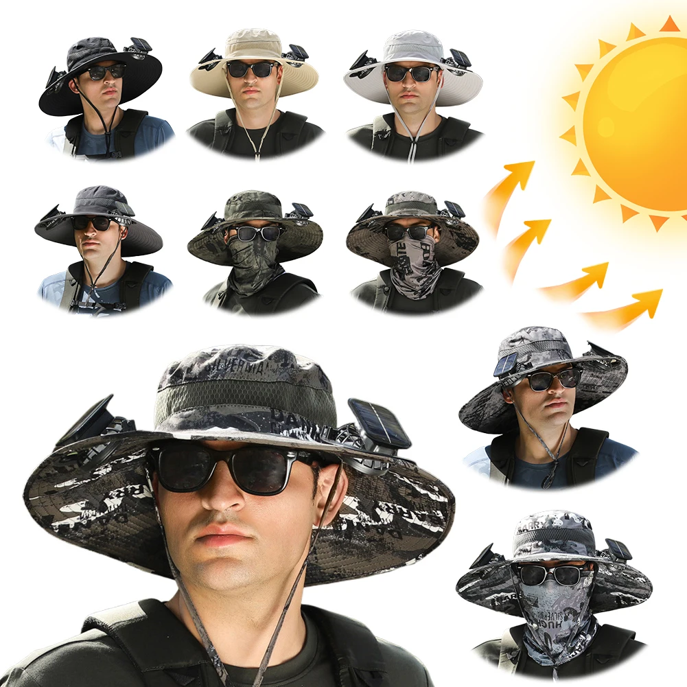 

Шляпа-Панама мужская с солнечной батареей и солнечной батареей