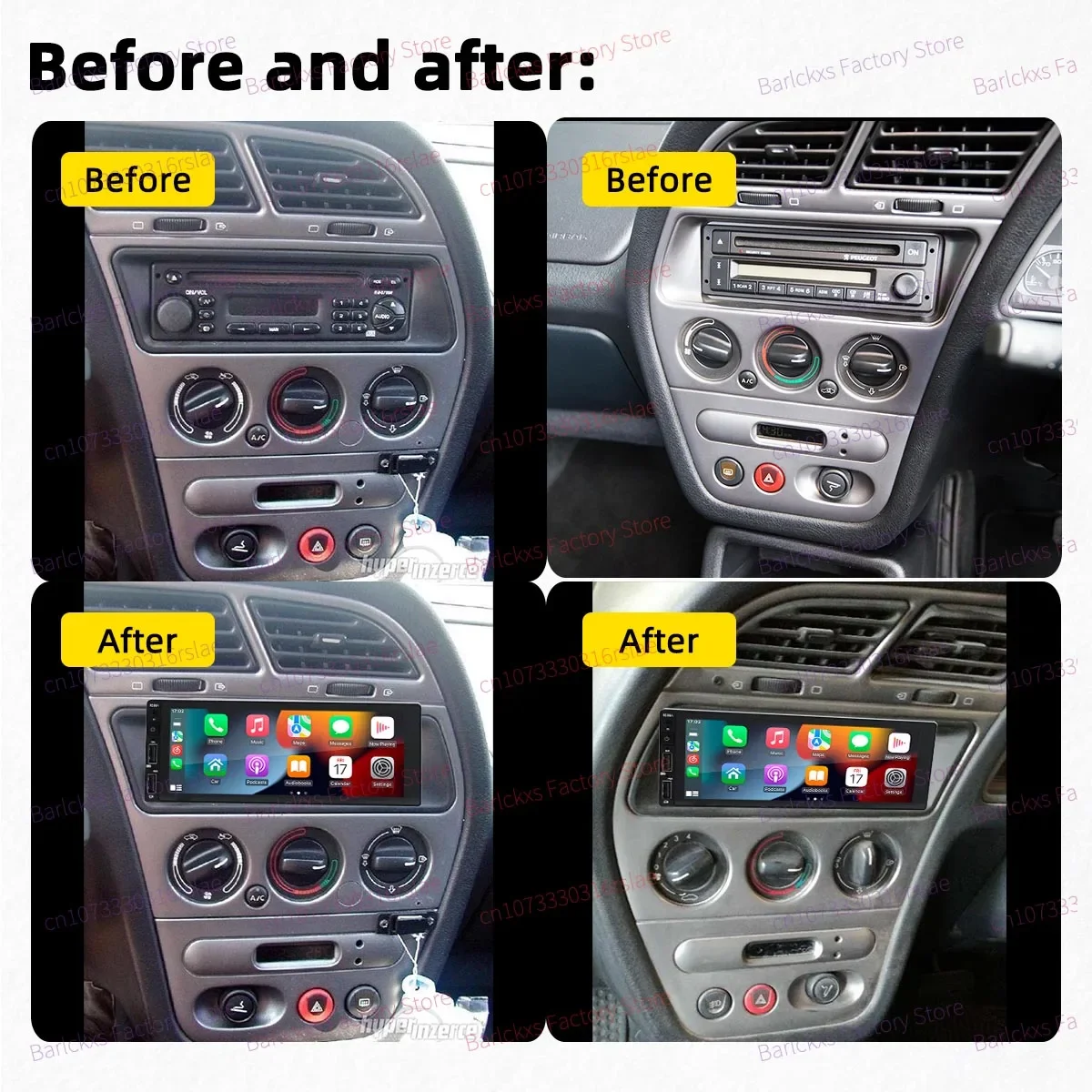 Android Car Multimedia for Peugeot 306 1993-2003 6.9 Inch Screen 1 Din Radio Stereo Head Unit Carplay Autoradio GPS Navigation