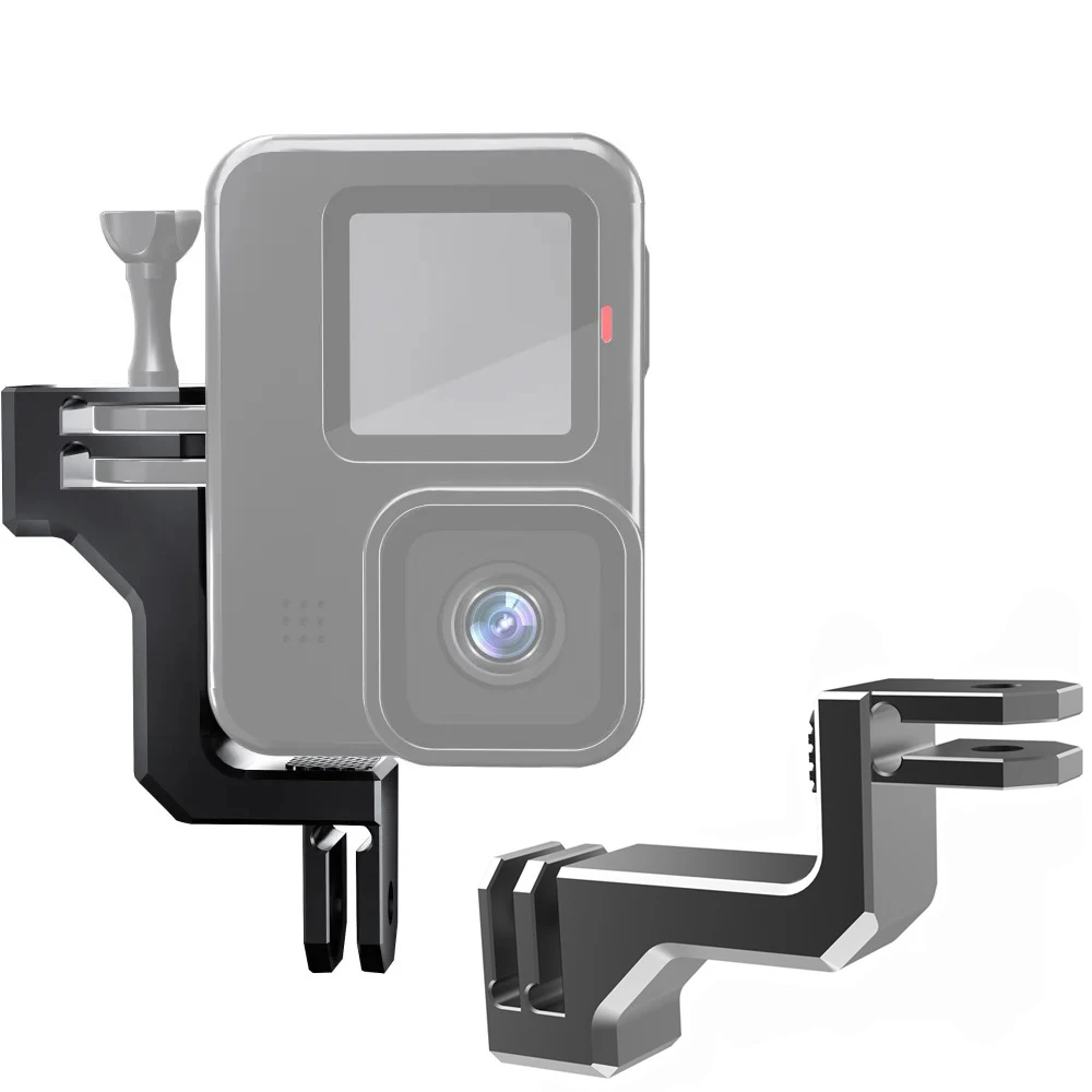 アクションカメラ垂直ブラケット、調整アーム、マウントアダプター、垂直撮影、ファーストビューアクセサリー、gopro 13、12、11、10、9、cncに適合