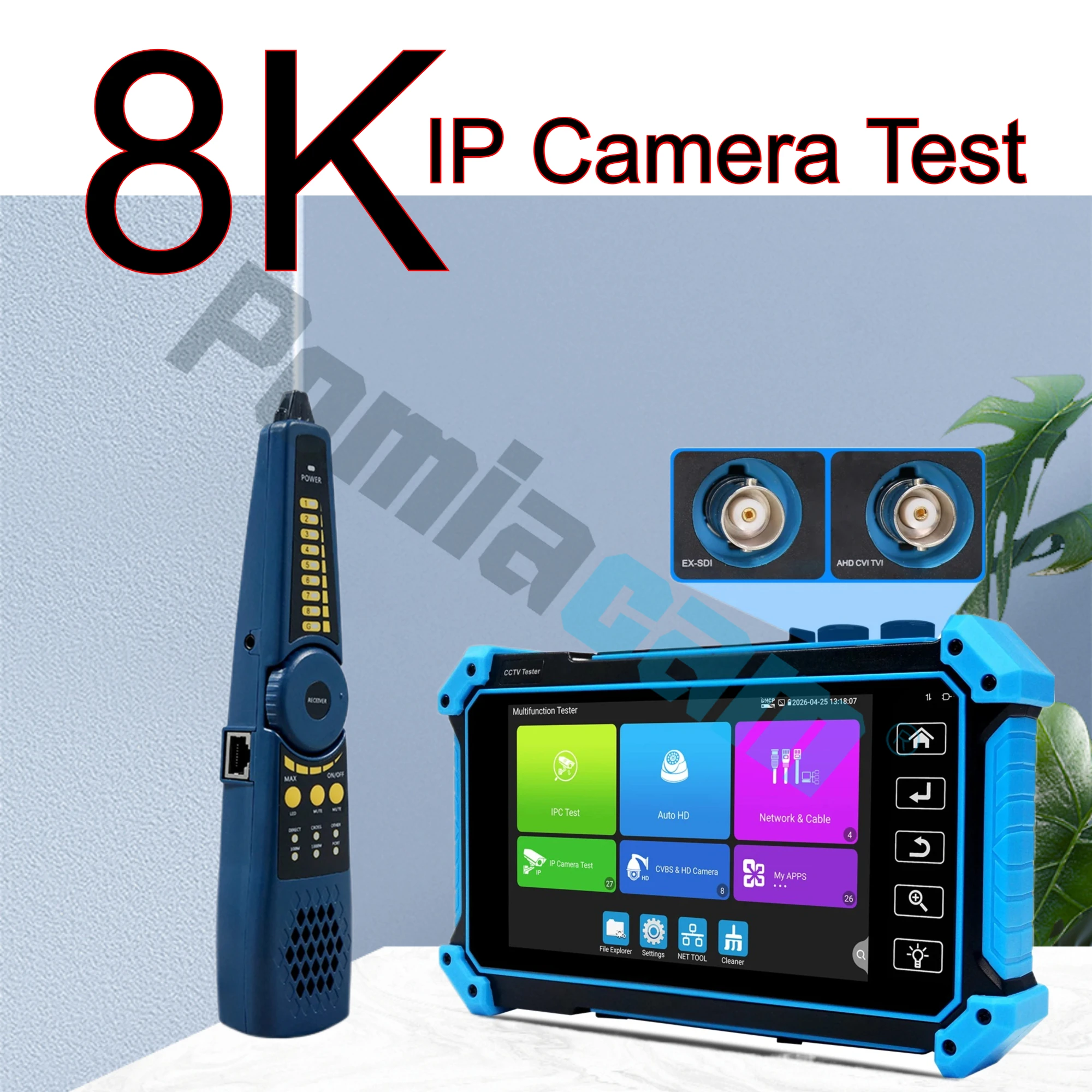 5.4inch 8K IPC-5200C Plus IP Camera Tester 8MP AHD TVI CVI SDI Analog IP Camera Monitor Tester VGA HD Input CCTV Camera Tester