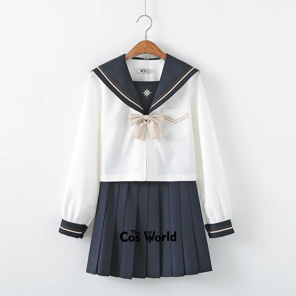 [Xue Qin Lu] abito da marinaio giapponese Preppy Girl top a manica lunga gonne JK School Uniform Class student Cloth