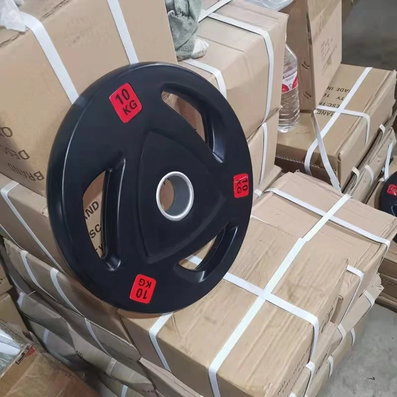 المنزل الصالة الرياضية اللياقة البدنية أقراص رفع الأثقال معدات الحديد الوزن الفينيل المغلفة لوحات الحديد الزهر المطاط لوحات الوزن الوفير