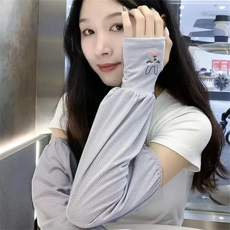 

Large Size Ice Sleeve Gloves Women's Summer Driving Sun Protection Arm Sleeves Loose Breathable Arm Guard UV Outdoor