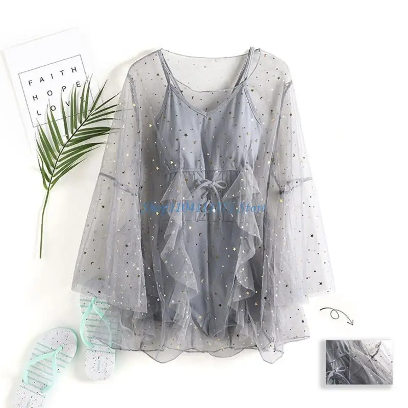 P9FC Womens Swimsuits Princess Fairy  Slimming Control Swimdress Swimwear Two Piece