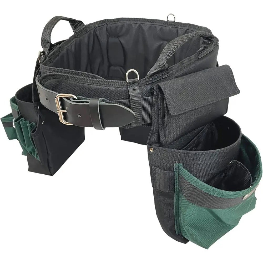 

Ремень для инструментов MAX Triple Combo с комфортной поддержкой спины, кожаной пряжкой, усиленный, зеленый, размер S (24-27 дюймов), сделано в США