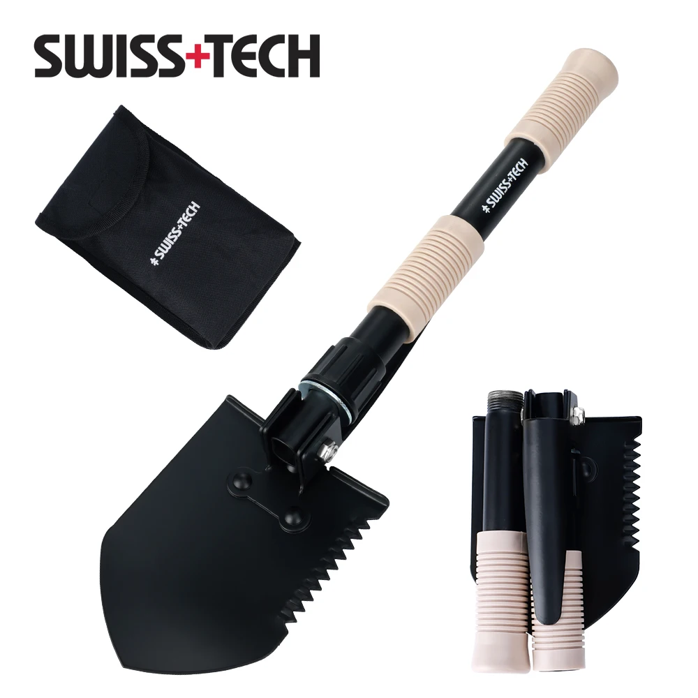 

Swiss Tech 3-in-1 Multi-tool Ultralight Folding Shovel Edc Outdoor Camping Equipment Mini Multifunctional Gardening Tools kit