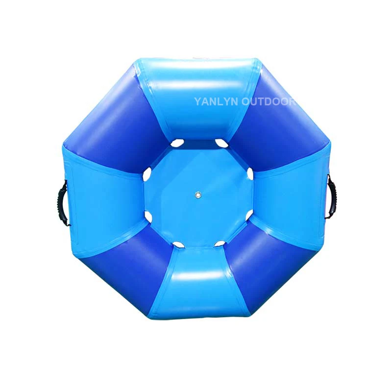 Custom PVC Light Weight Water Park River Floating Inflatable Single Tube with Handles for Surfing
