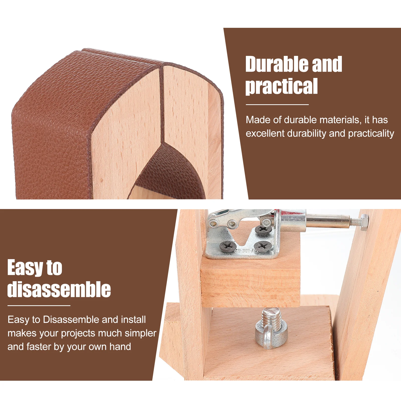

1 Set Wooden Stitching Durable Fixing Clip For Diy Wallet Purse Pocketbook Making Easy Disassemble Desktop Use