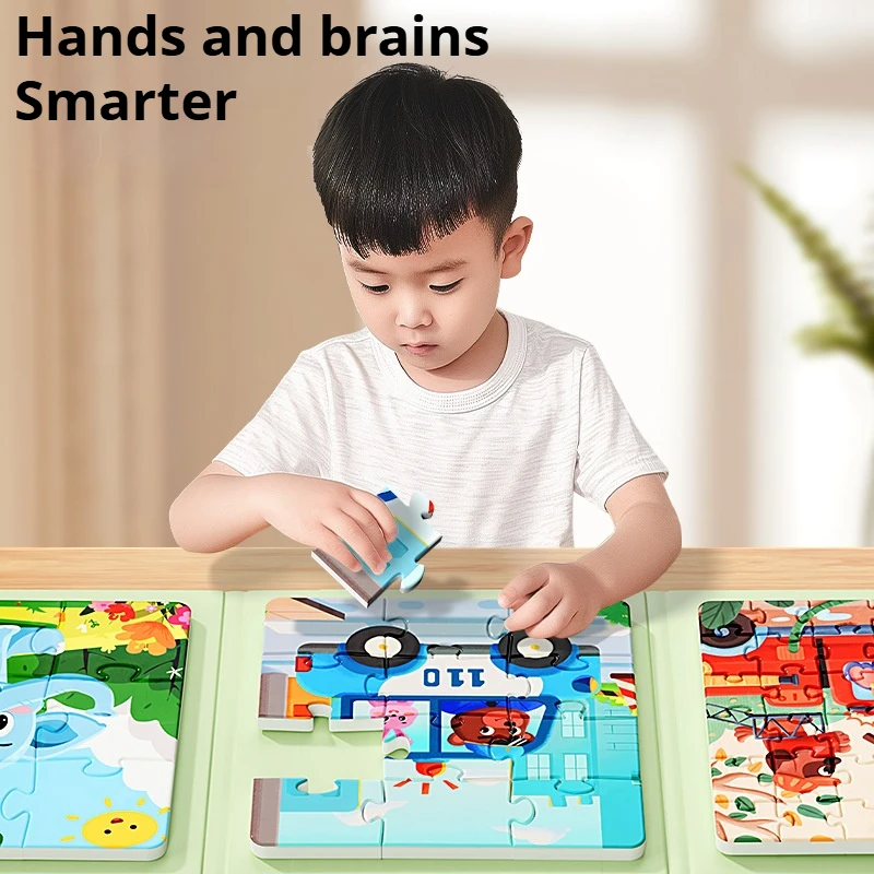 Mainan edukasi magnetis anak-anak, Puzzle magnetik anak usia 3-6 tahun, mainan pendidikan dini DIY bayi montesori