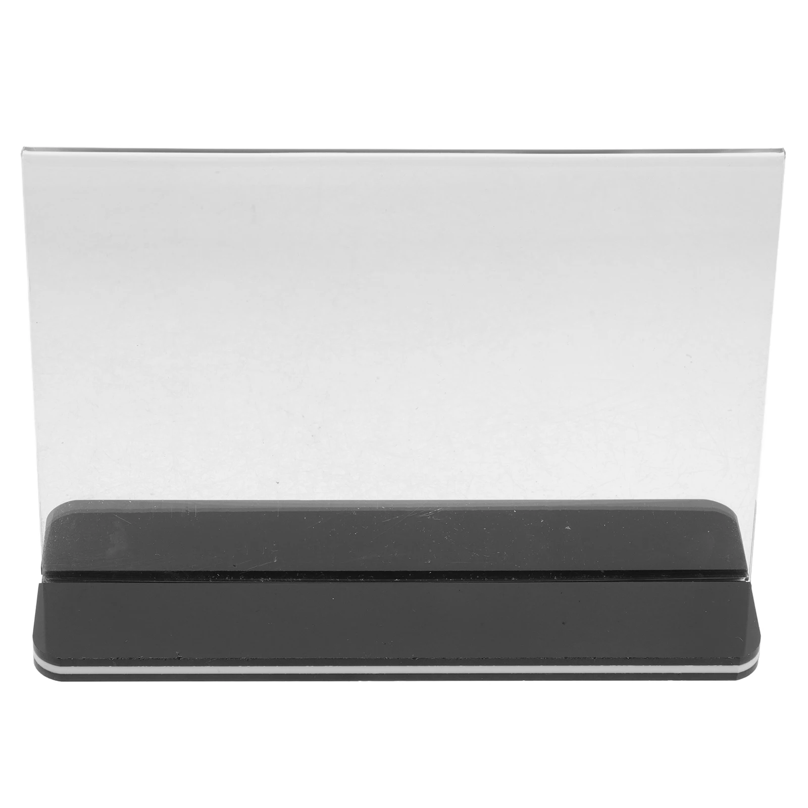 

Pull-out Acrylic Table Card Stand Black Base A5 Size Transparent Menu Frame Sign Holder Display Stand Name Plate Holder Office