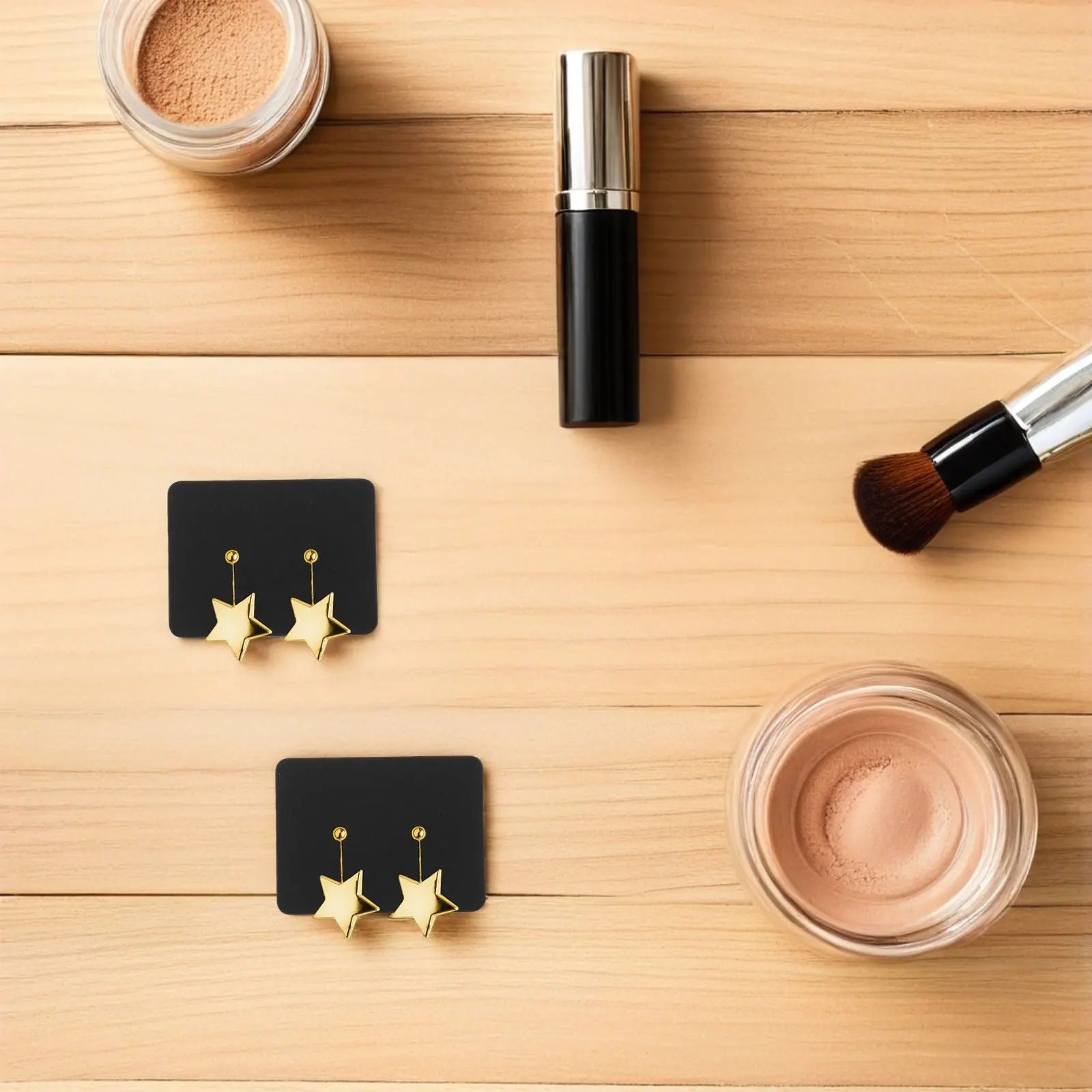 

300Pcs Display Cards Kraft Paper Earring Tags Blank Jewelry Packaging Selling Holder Cards Retail Store Supplies