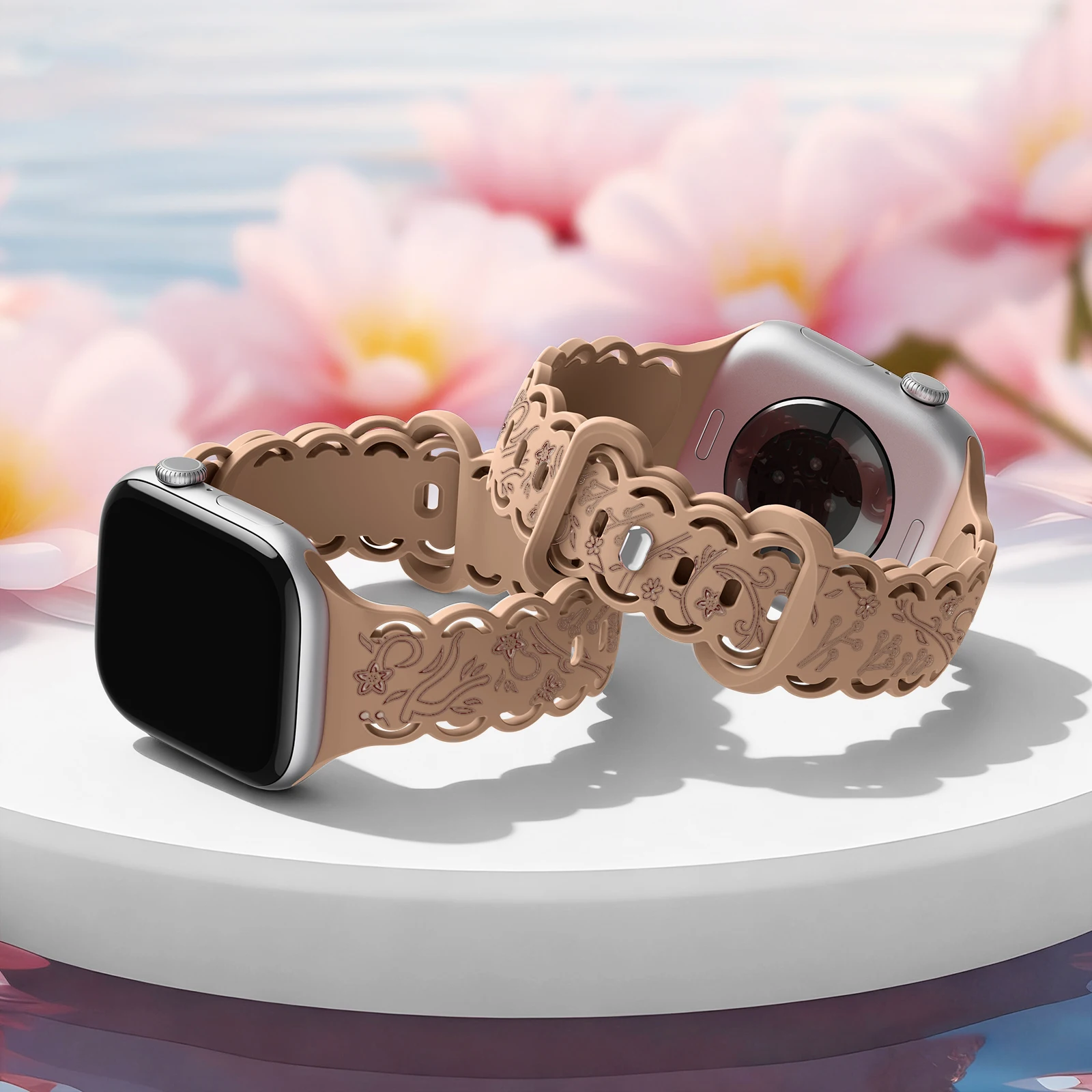 Graviertes Armband für Apple Watch Series 11 8 9 10 7 SE 6 5, 45mm 44mm 46mm 42mm 41mm 40mm, atmungsaktives Silikon-Armband
