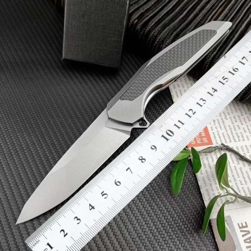 

Складной нож из углеродного волокна/annatto с ручкой из нержавеющей стали, универсальный нож для выживания в кемпинге, высококачественный портативный нож F95NL