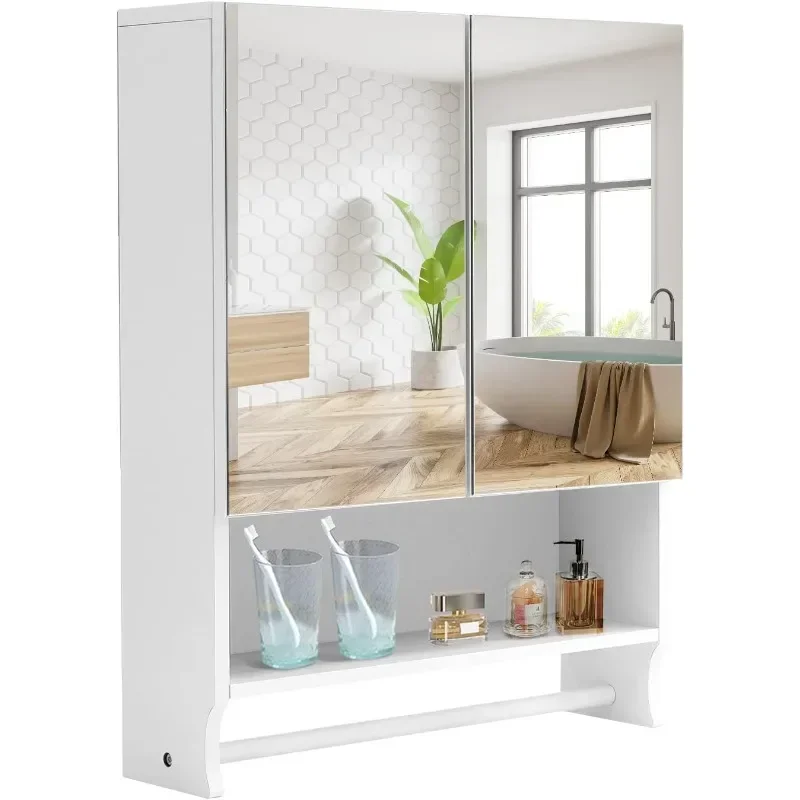 Bathroom Wall Cabinet with Mirror, 27