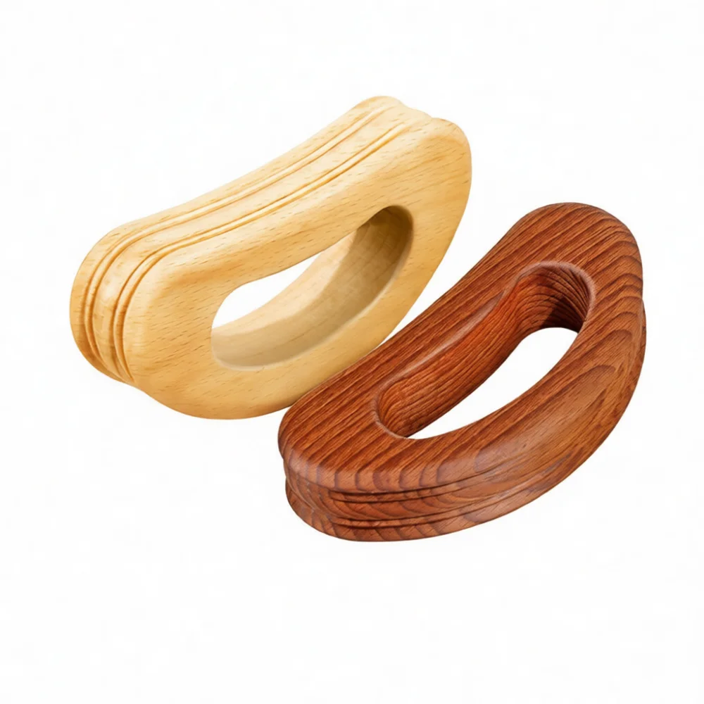 Beech Wood Massage Scraper Carbonized Meridian Body Care Tool Scraping Plate Shoulder Back Pain Relief Therapy Device